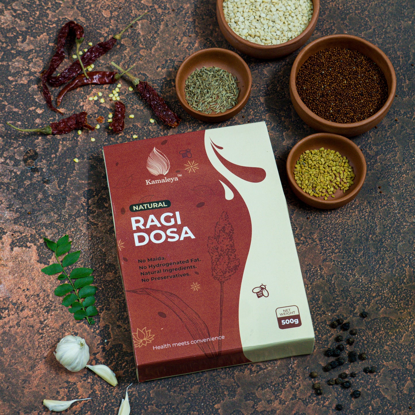 Ragi Dosa Mix (500 gms) - Kamaleya 