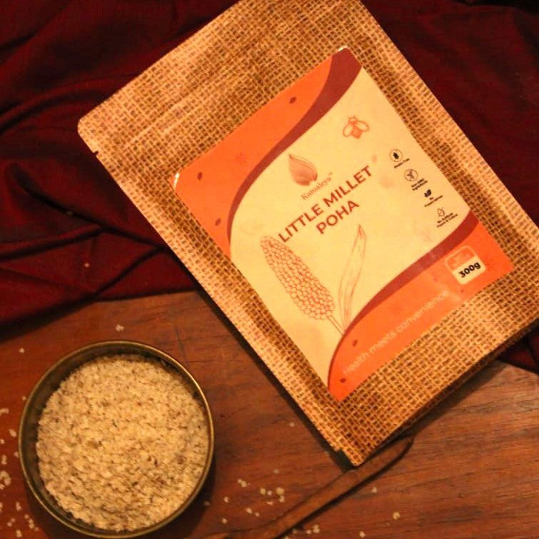 Little Millet Poha/Aval (300 gms) - Kamaleya 