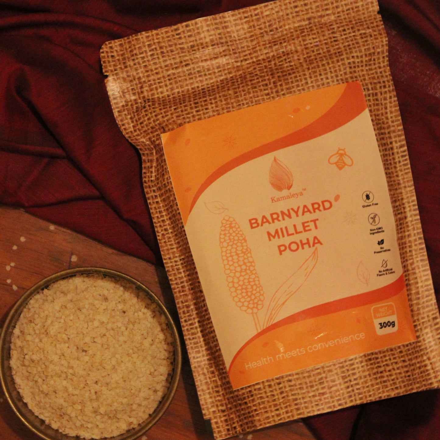 Barnyard Millet Poha/Aval (300 gms) - Kamaleya 