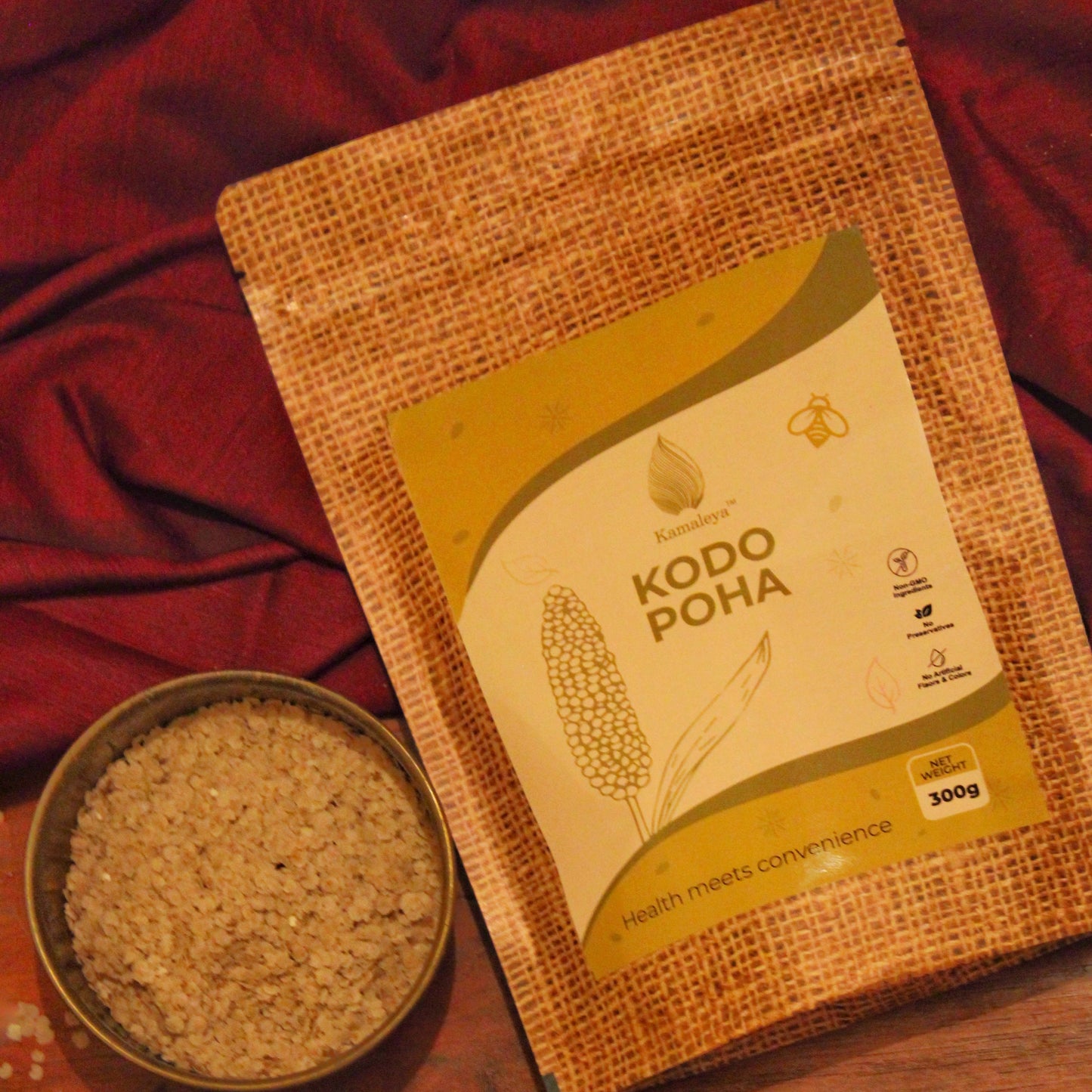 Kodo Millet Poha/Aval (300 gms) - Kamaleya 
