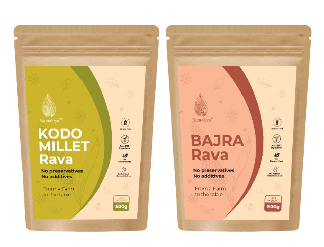 Millet Rava (Pack of two Bajra, kodo Millet)
